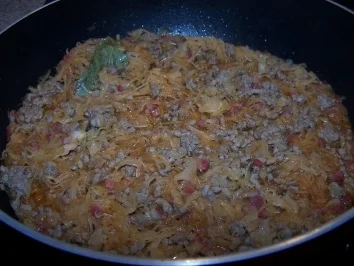 Sauerkraut-Hack-Pfanne - Rezept