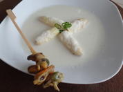 Spargelcremesuppe mit Muscheln - Rezept - Bild Nr. 5814