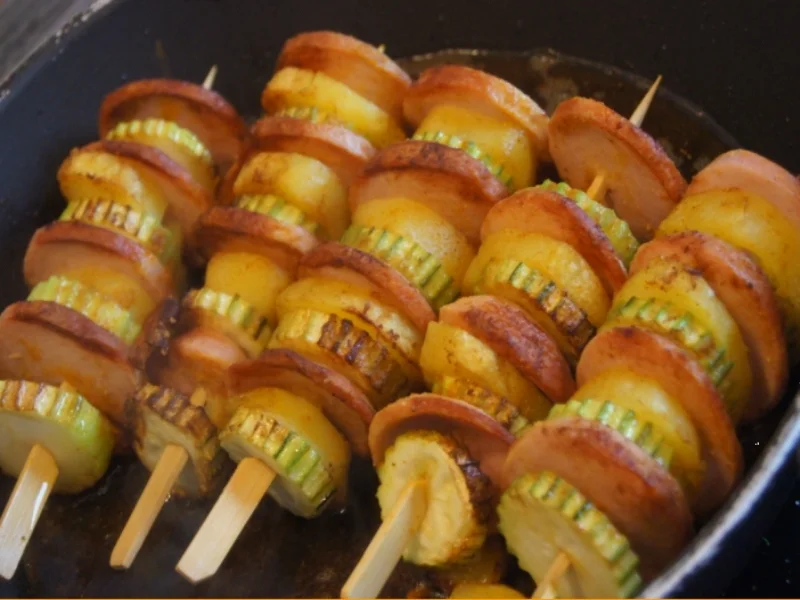 Kartoffel-Zucchini-Fleischwurst-Spieße - Rezept - Bild Nr. 5819