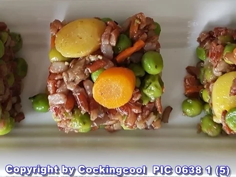 Rezept: Gebratener roter Reis mit Gemüse Bild Nr. 5827 Gebratener roter Reis mit Gemüse - Rezept - Bild Nr. 5827