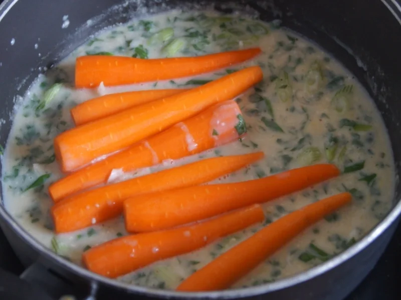 Kartoffeln mit Snack-Möhren in pikanter Sauce und Ei - Rezept - Bild Nr. 5830