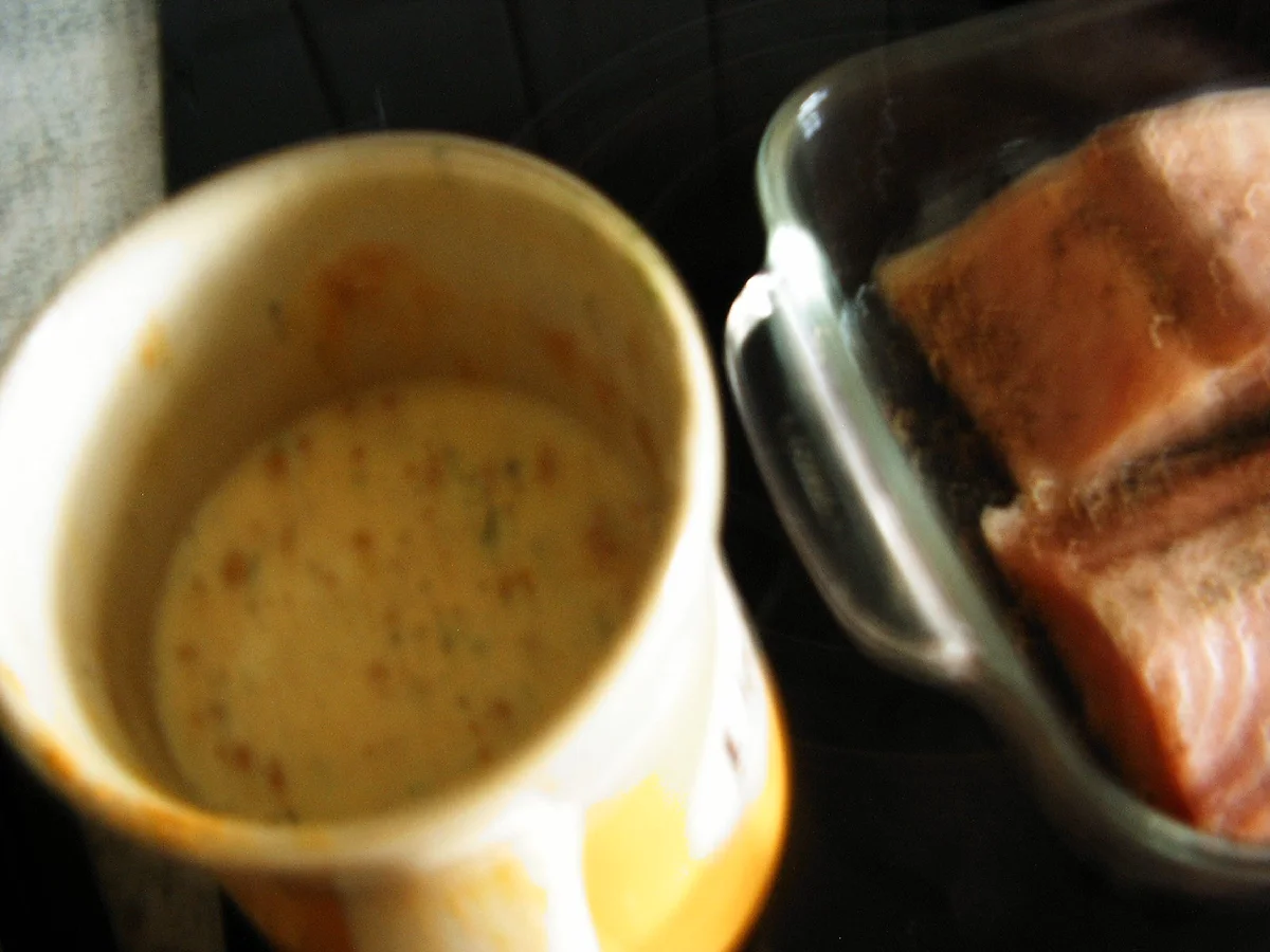 Rezept: Ofenlachs mit Senf-Honig-Dill-Soße Bild Nr. 5826 Ofenlachs mit Senf-Honig-Dill-Soße - Rezept - Bild Nr. 5826