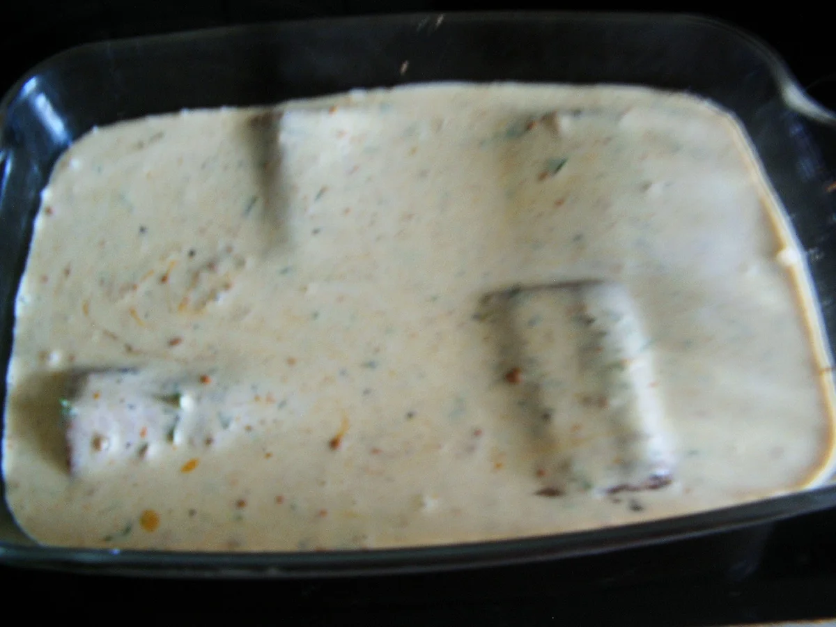 Rezept: Ofenlachs mit Senf-Honig-Dill-Soße Bild Nr. 5827 Ofenlachs mit Senf-Honig-Dill-Soße - Rezept - Bild Nr. 5827