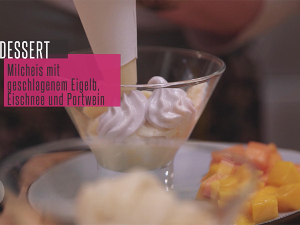 "Suspiro de limeña a la Silke": Milchkonfitüre und Eischnee mit Portwein und Mango - Rezept - Bild Nr. 2