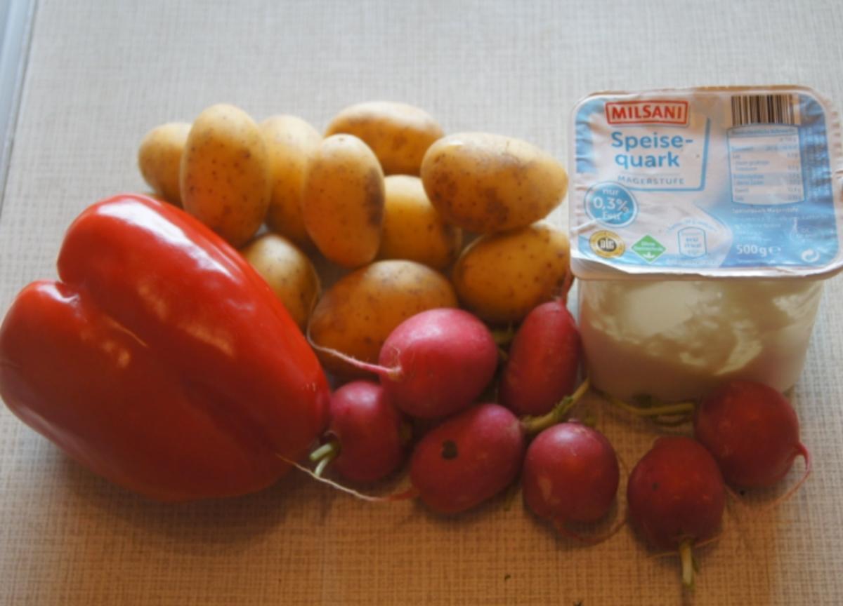 Kartoffeln mit Paprika-Curry-Quark und Radieschen - Rezept - Bild Nr. 5824