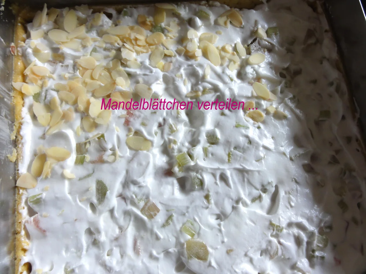 Mürbeteig:   RHABARBER ~ BAISER ~ SCHNITTEN - Rezept - Bild Nr. 5834