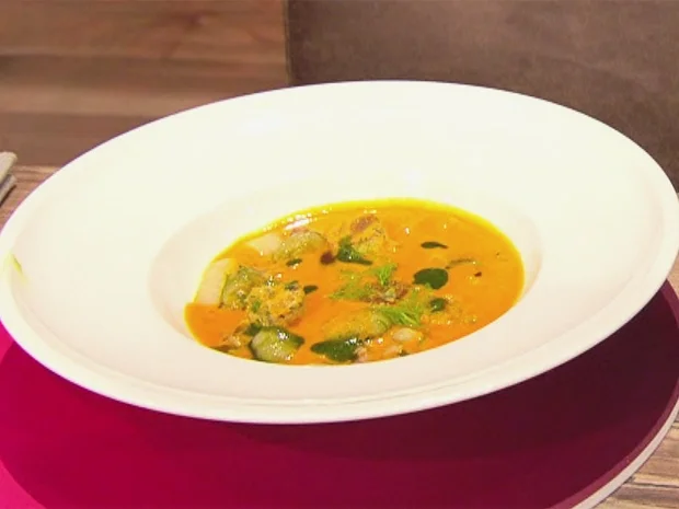 Krabben-Gemüse-Crème-Suppe mit mediterranem Eierstich (Blick in Trettls Topf) - Rezept - Bild Nr. 2