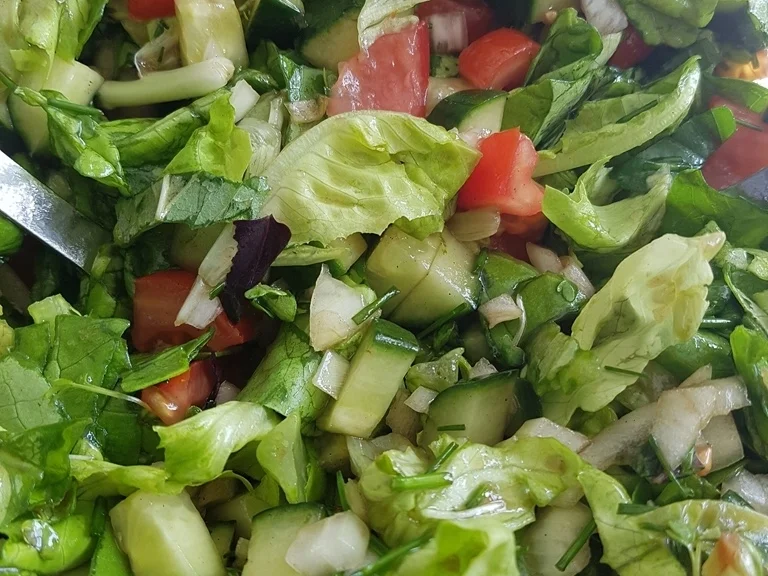 Einfach nur Salat (naja alles aus dem Garten) mit Brot - Rezept - Bild Nr. 5857