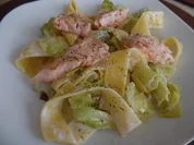 Bandnudeln mit Spitzkohl und Lachs - Rezept - Bild Nr. 5850