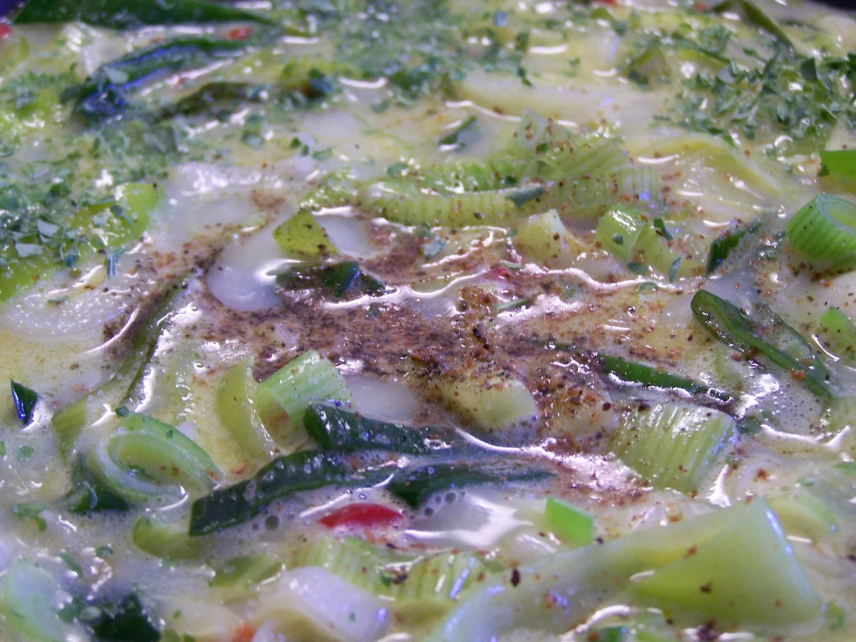 Rezept: Spätzle mit Zalm & Porreerahmgemüse Bild Nr. 6266 Spätzle mit Zalm & Porreerahmgemüse - Rezept - Bild Nr. 6266