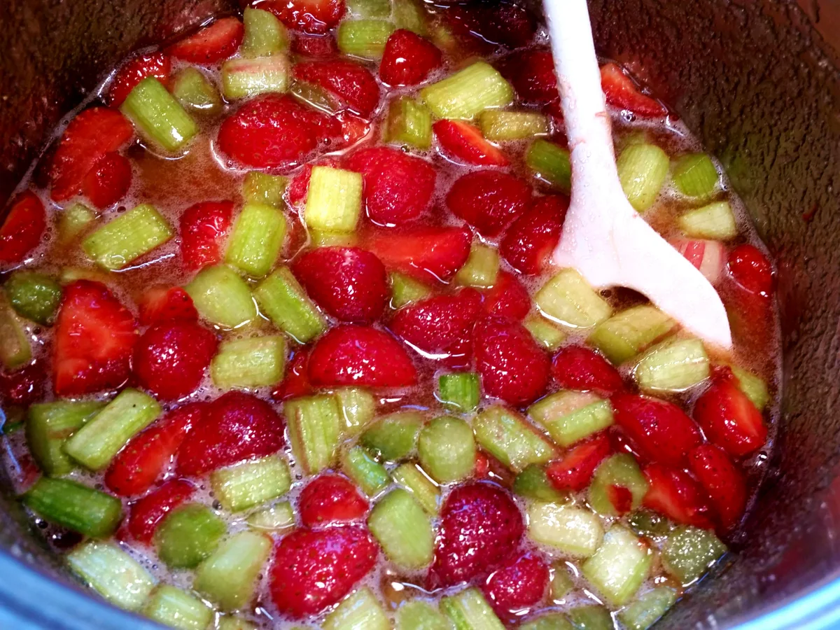 Rezept: Konfitüre von Rhabarber mit Erdbeeren und Vanille Bild Nr. 5904 Konfitüre von Rhabarber mit Erdbeeren und Vanille - Rezept - Bild Nr. 5904