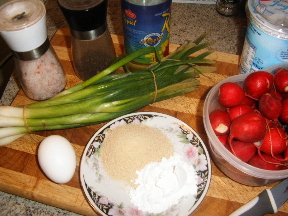 Radieschen-Bratlinge mit Dip - Rezept - Bild Nr. 5888