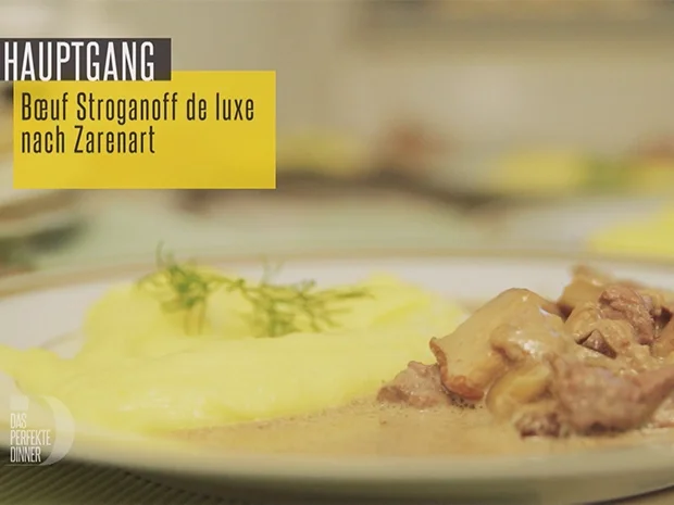Boeuf Stroganoff nach russischer Zaren-Art mit Steinpilzen und Kartoffelpüree - Rezept - Bild Nr. 2