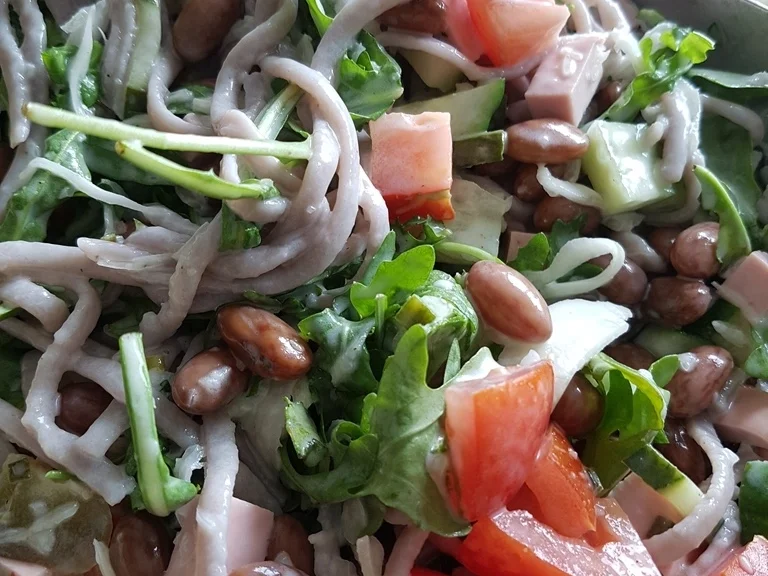 Rezept: Wachtelbohnen Salat heute als Hauptspeise Bild Nr. 5920 Wachtelbohnen Salat heute als Hauptspeise - Rezept - Bild Nr. 5920