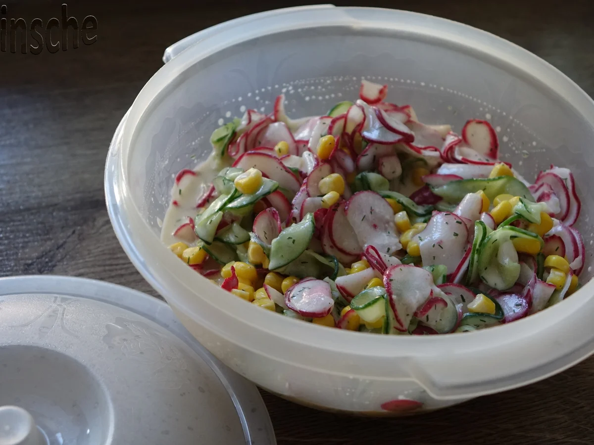 Gurken-Radieschensalat mit Mais - Rezept - Bild Nr. 5992