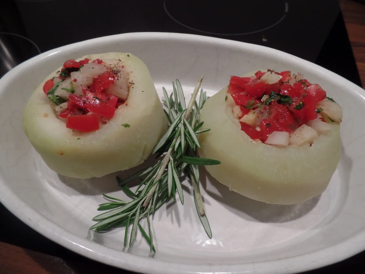 Gefüllte Kohlrabi aus dem Ofen - Rezept - Bild Nr. 6033