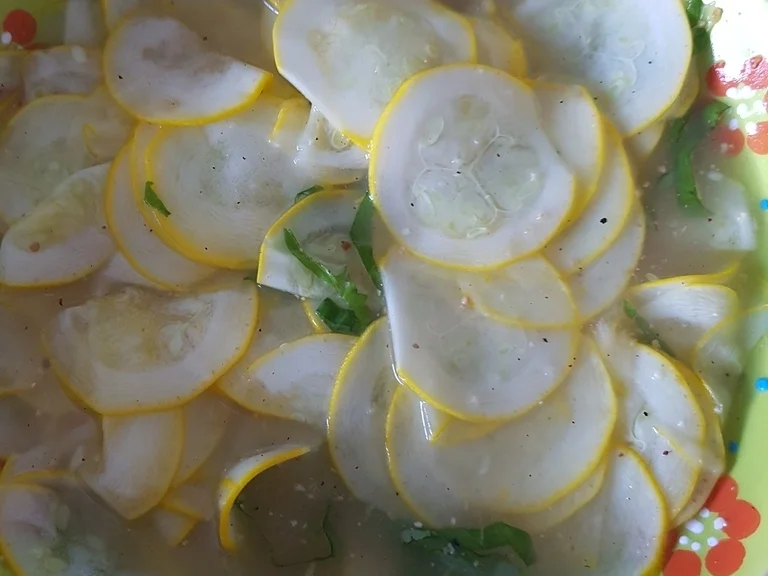 Süss-Sauer eingelegte "rohe Zucchini" aus dem Garten - Rezept - Bild Nr. 6036