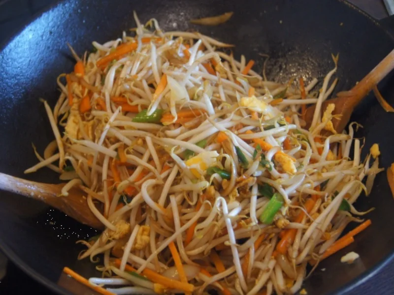 Mie-Nudeln mit Ei, Gemüse und Sprossen - Rezept - Bild Nr. 6046