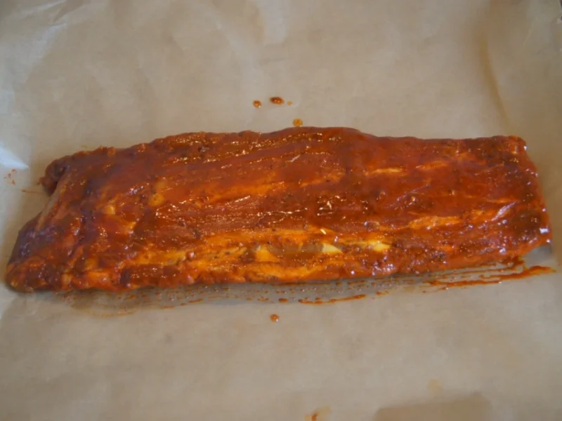 Spare Ribs mit Gurkensalat und gelben Zwiebel-Kartoffelstampf - Rezept - Bild Nr. 6053