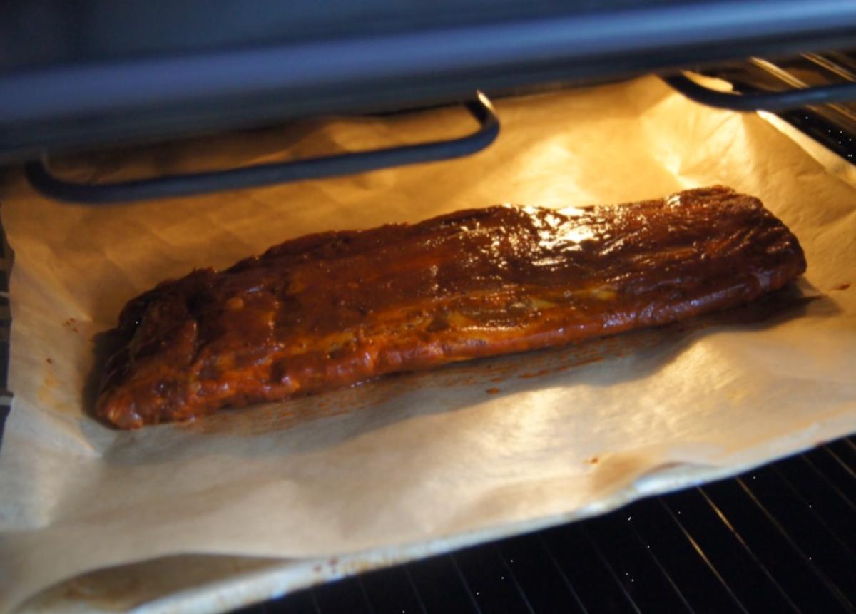 Spare Ribs mit Gurkensalat und gelben Zwiebel-Kartoffelstampf - Rezept - Bild Nr. 6054