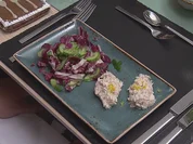 Forellenmousse-Nocken an Radiccio-Gurken-Salat - Rezept - Bild Nr. 2