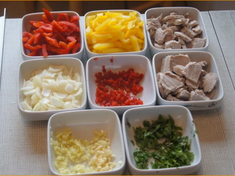 Rezept: Doppelt gegartes Schweinefleisch mit Basmati Reis Bild Nr. 6065 Doppelt gegartes Schweinefleisch mit Basmati Reis - Rezept - Bild Nr. 6065