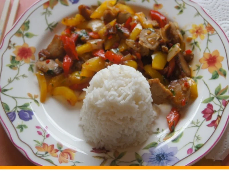 Rezept: Doppelt gegartes Schweinefleisch mit Basmati Reis Bild Nr. 6073 Doppelt gegartes Schweinefleisch mit Basmati Reis - Rezept - Bild Nr. 6073