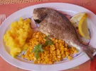 Dorade mit Buttermais und gelben Kartoffelstampf - Rezept - Bild Nr. 6060
