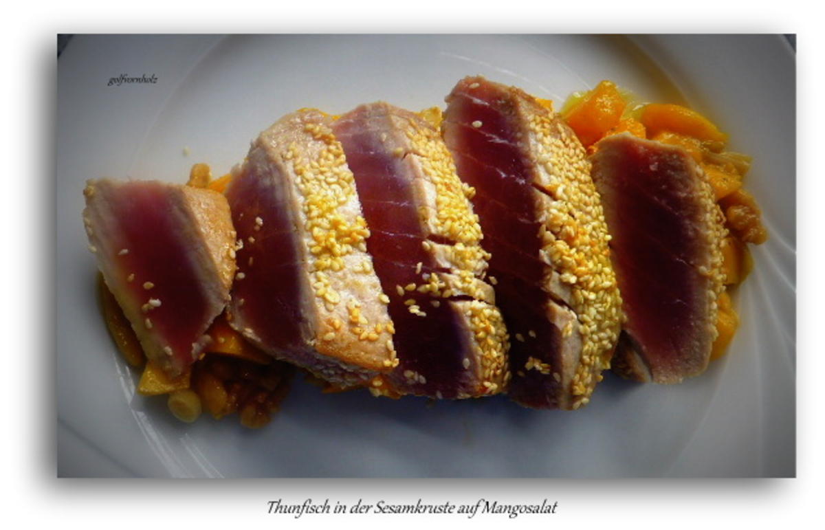 Thunfisch auf Mangosalat - Rezept - Bild Nr. 6064