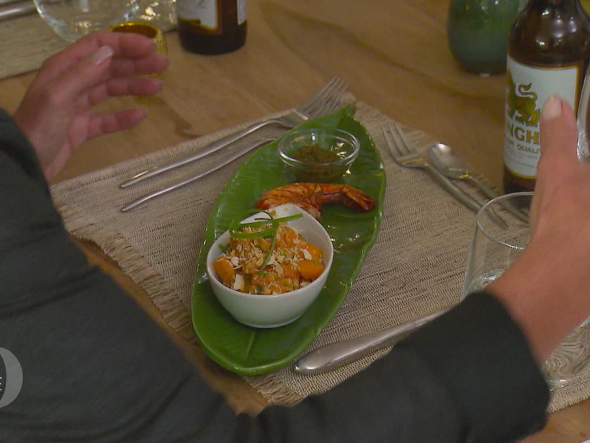 Asiatischer Papaya Salat mit Scampi und Erdnuss Pesto - einfach - von ...
