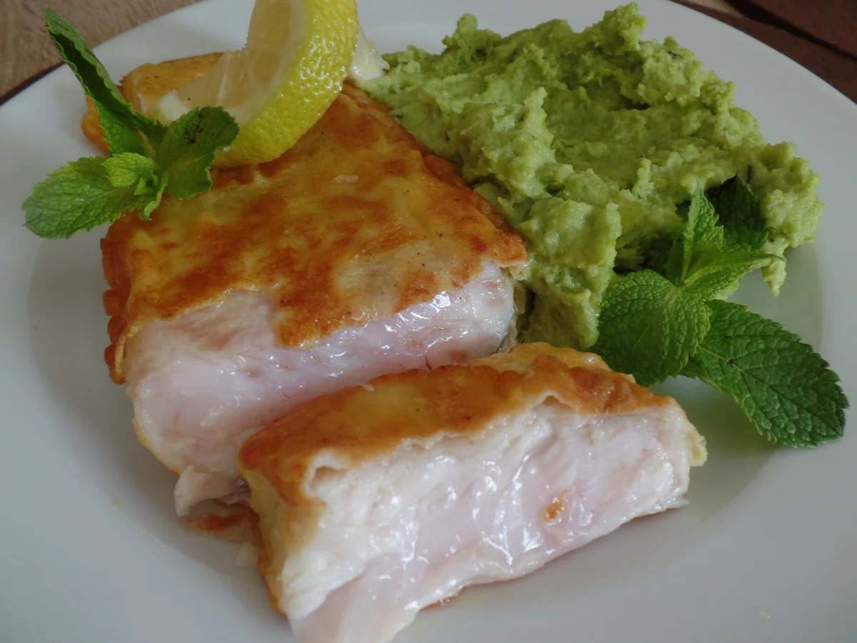 Backfisch mit Erbsenpüree - Rezept - Bild Nr. 6074