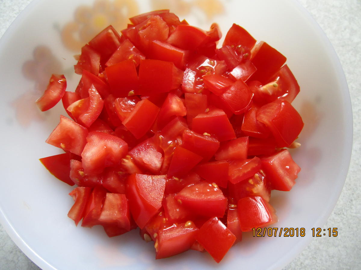 Eintopf: Grüne Bohnen mit Tomaten, Gurken und Hack - Rezept - Bild Nr. 6086