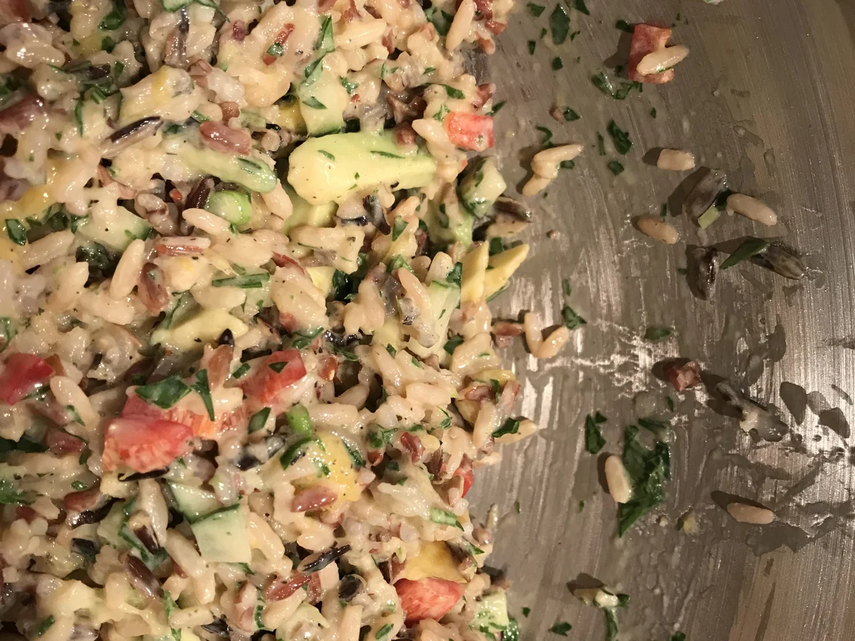 Wildreissalat mit Mango und Tahinadressing - Rezept - Bild Nr. 6076