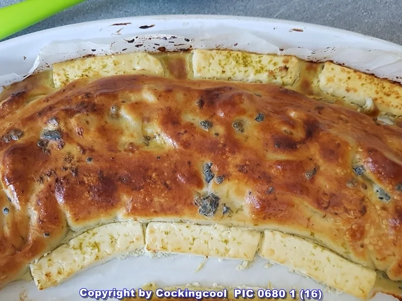 Pizza Brotteig deftig gefüllt mit Gemüse dazu FETA Stick`s - Rezept - Bild Nr. 6100