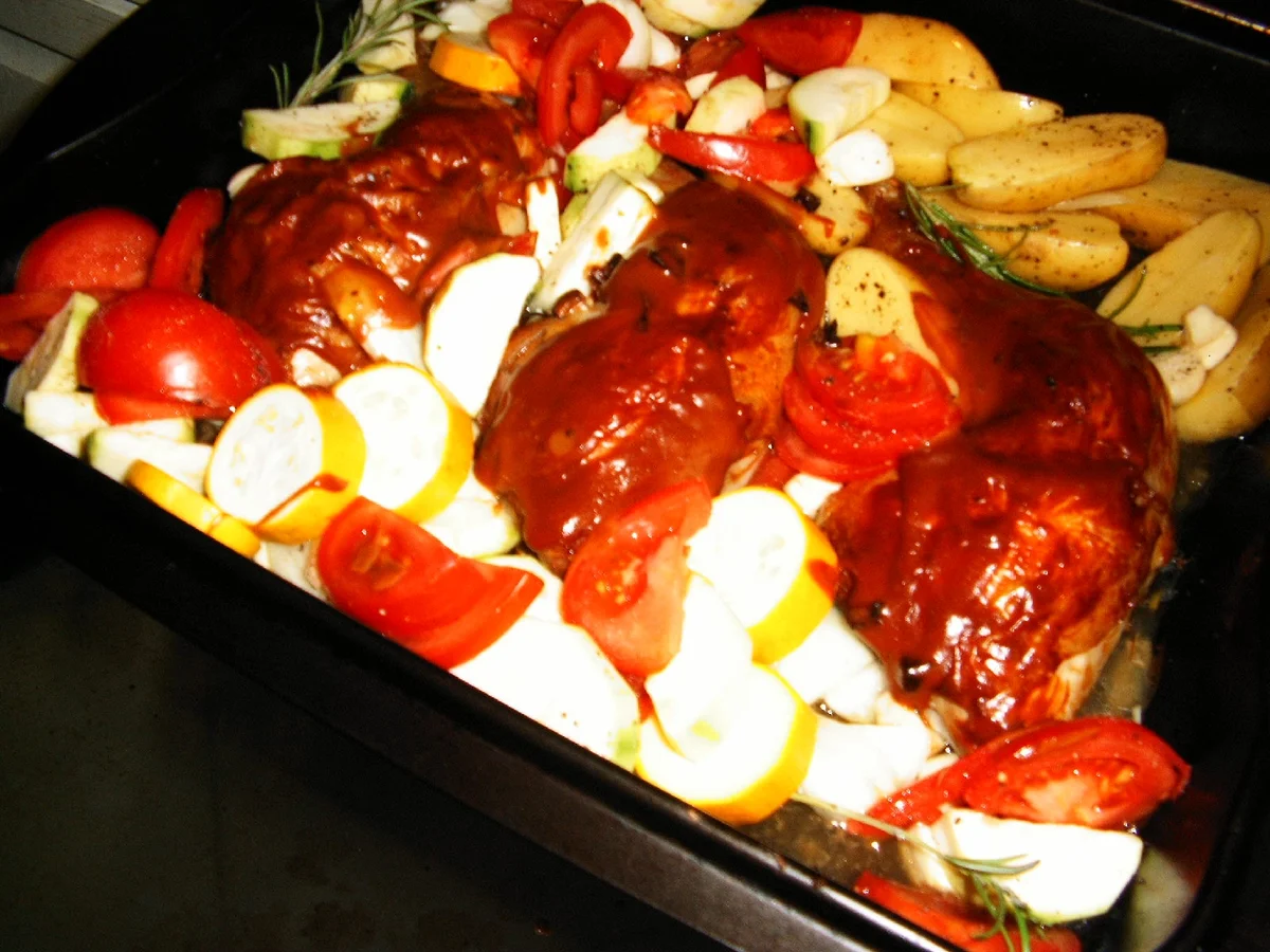 Hähnchenkeulen mit Zucchini - Rezept - Bild Nr. 6107