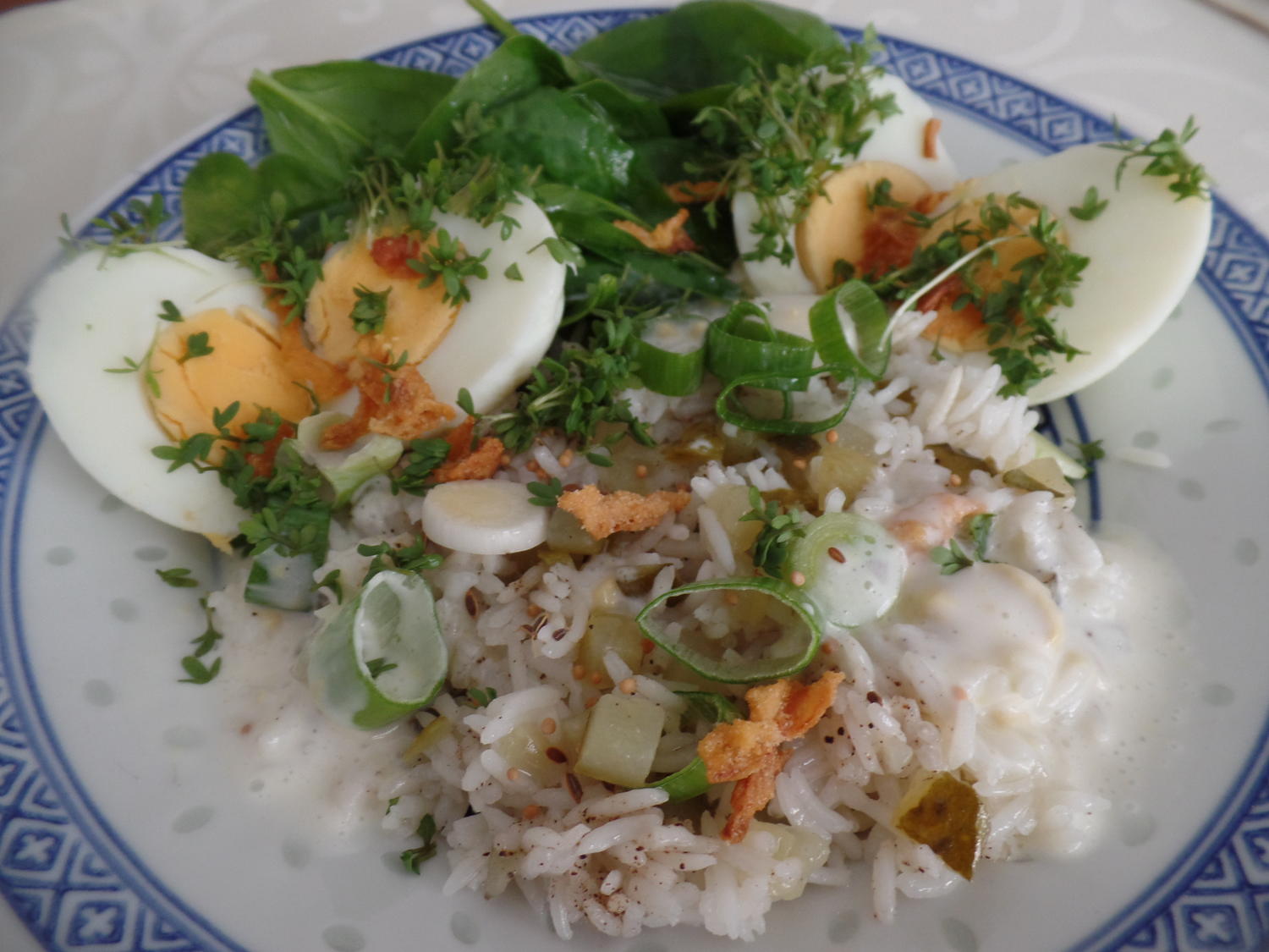 Reis-Bowl mit Spinat und Ei - Rezept mit Bild - kochbar.de