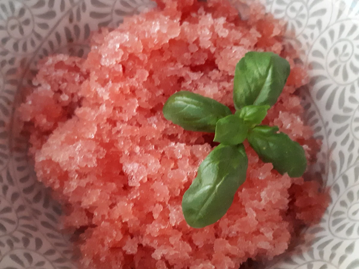 Wassermelonen-Granita mit Basilikum - Rezept - Bild Nr. 6148