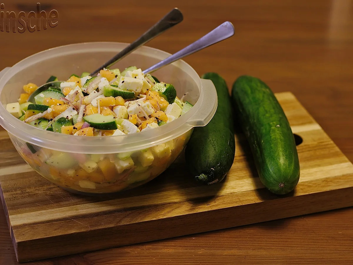 Gurken-Melonen-Feta-Salat - Rezept - Bild Nr. 6148