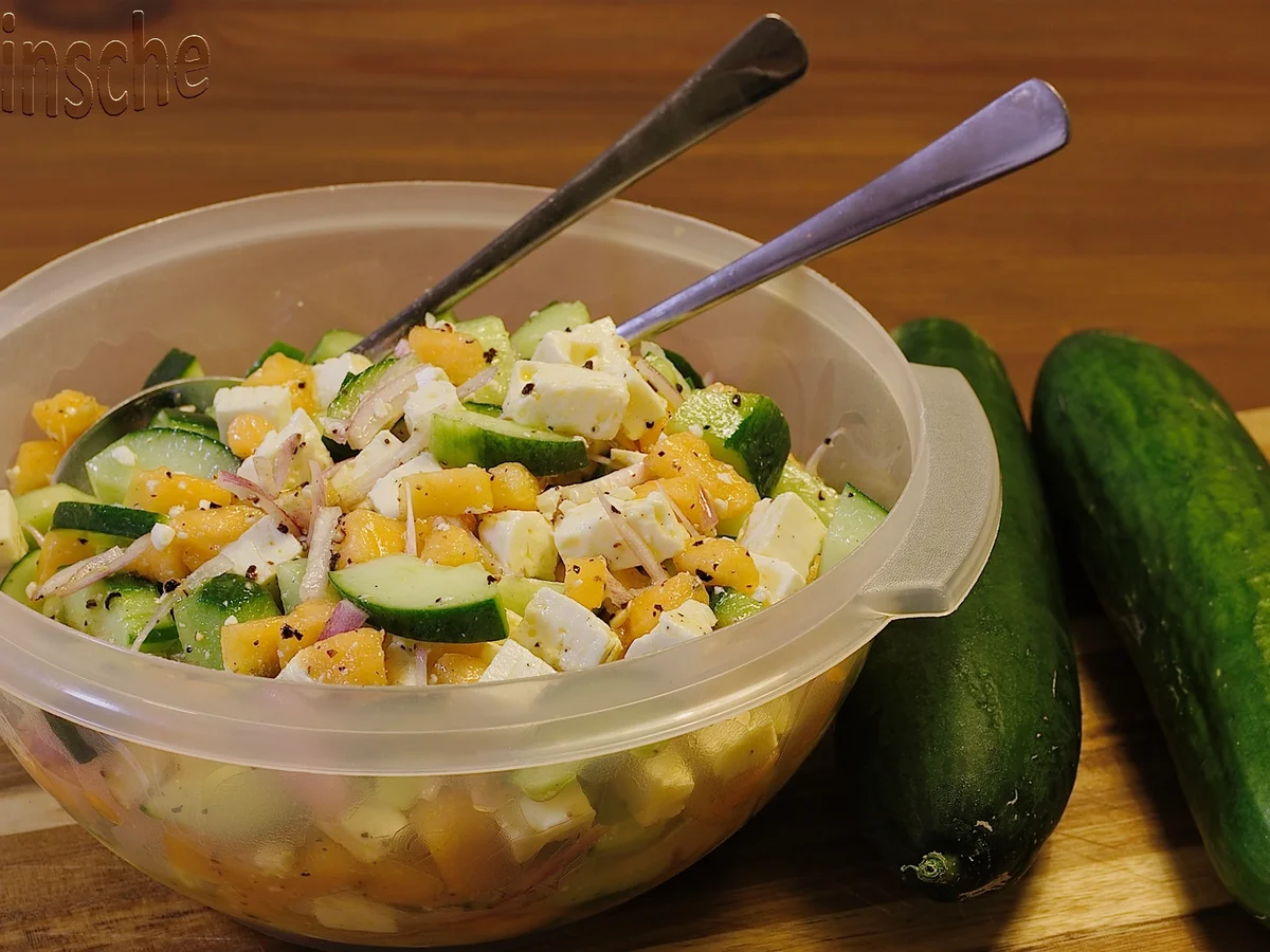 Gurken-Melonen-Feta-Salat - Rezept - Bild Nr. 6149