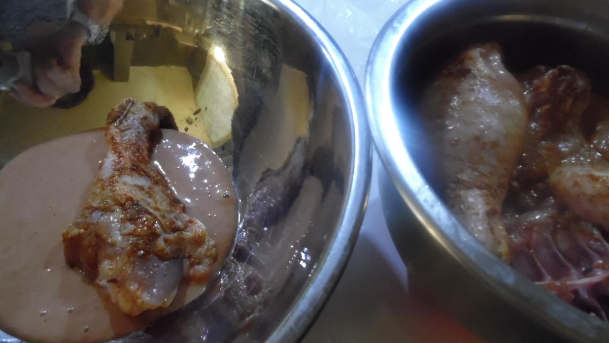 Huhn und Blumenkohl indisch vom Grill mit Joghurt-Minz-Dip - Rezept - Bild Nr. 6192