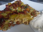 Frittata mit Pfifferlingen und Kräuter-Schmand - Rezept - Bild Nr. 6192