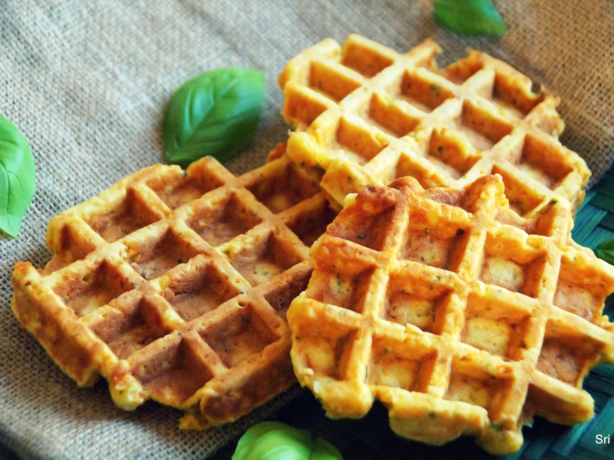 Pikante Karotten-Kichererbsen-Waffeln - Rezept - Bild Nr. 2