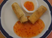 Frühlingsrollen mit Rindermett, Weißkohl, Sprossen und Paprika - Rezept - Bild Nr. 6197