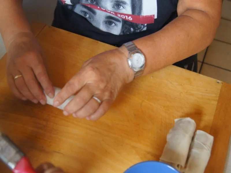 Rezept: Frühlingsrollen mit Rindermett, Weißkohl, Sprossen und Paprika Bild Nr. 6210 Frühlingsrollen mit Rindermett, Weißkohl, Sprossen und Paprika - Rezept - Bild Nr. 6210