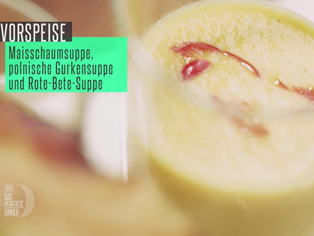 Dreierlei Süppchen (Maisschaumsüppchen, polnische Gurkensuppe und Rote-Bete-Suppe) - Rezept - Bild Nr. 6209