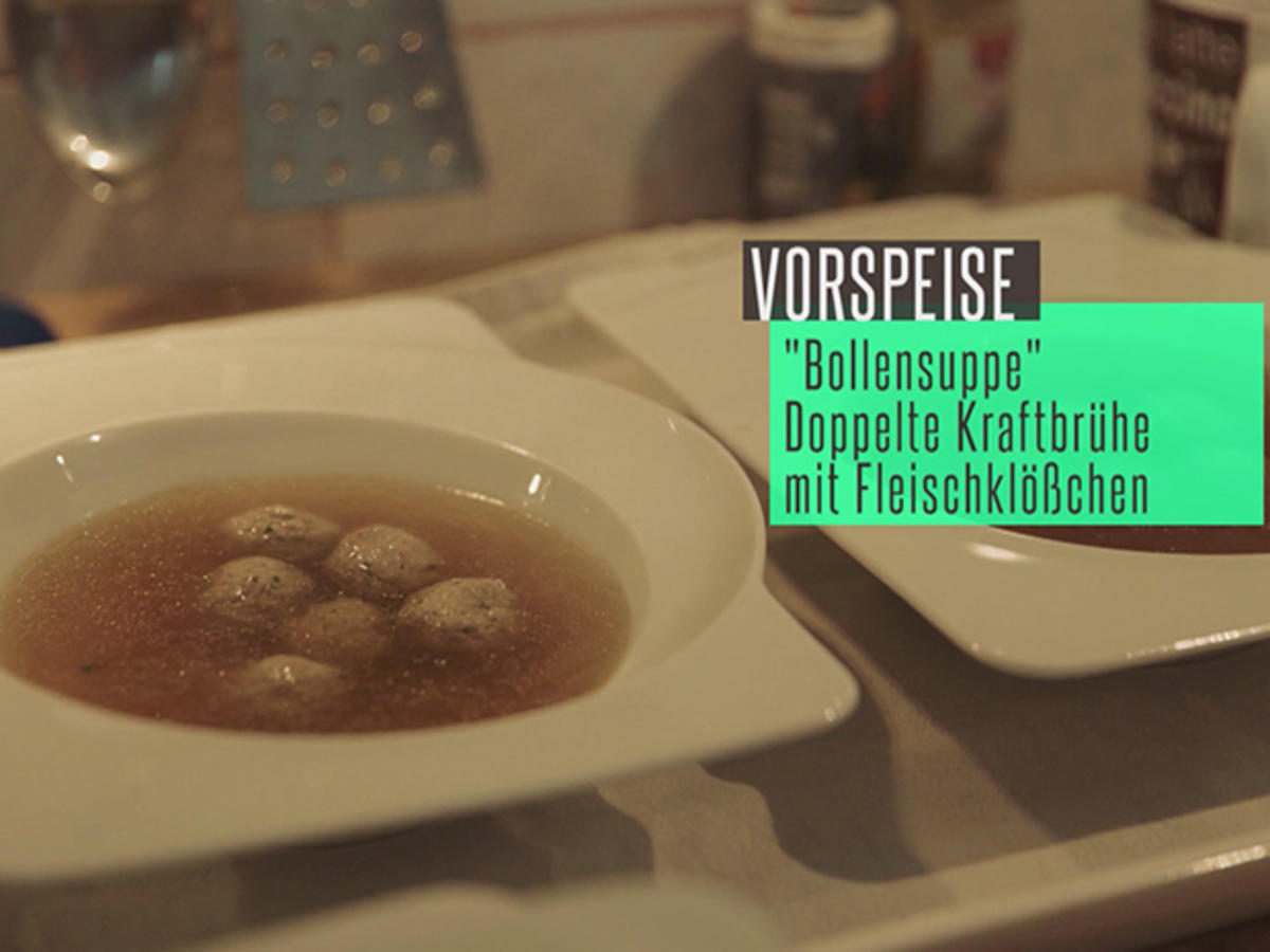 Bilder für Bollensuppe Doppelte Kraftbrühe mit Fleischklößchen Rezept