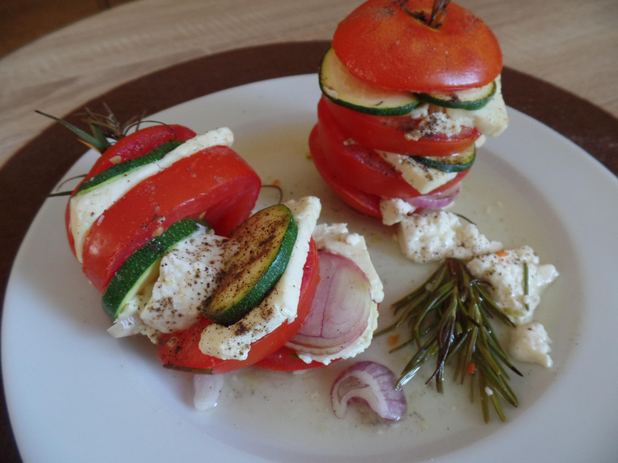 Bilder für Gemüse-Türmchen mit Feta Rezept