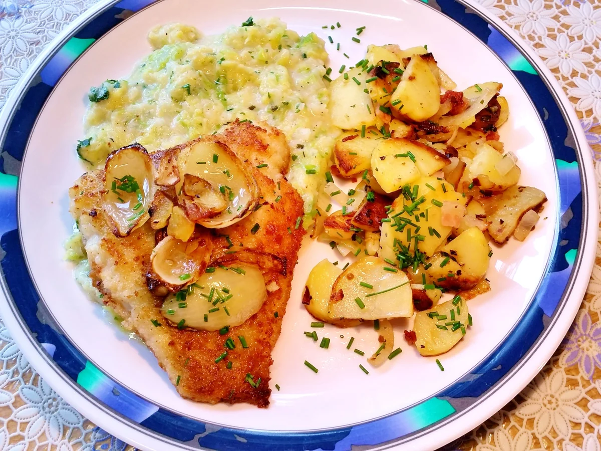Seelachsfilet mit Bratkartoffeln - Rezept - Bild Nr. 6222