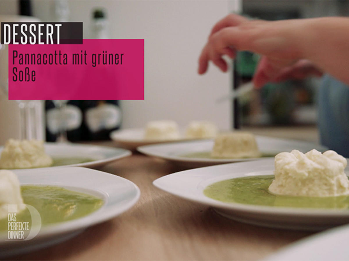 Bilder für Maracuja-Panna-Cotta mit grüner Soße - Rezept