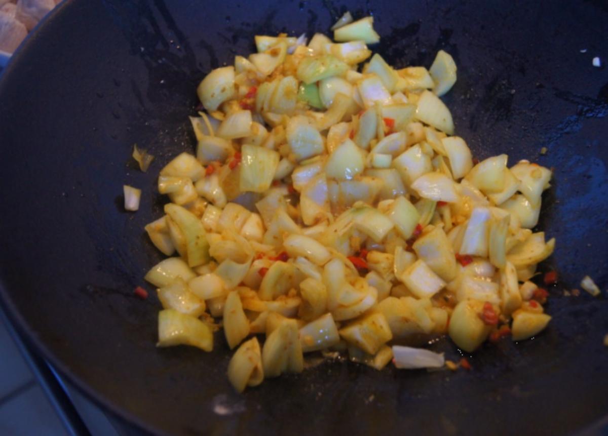 Hähnchenbrustfiletcurry mit Gemüse, Kartoffeln und Basmatireis - Rezept - Bild Nr. 6237